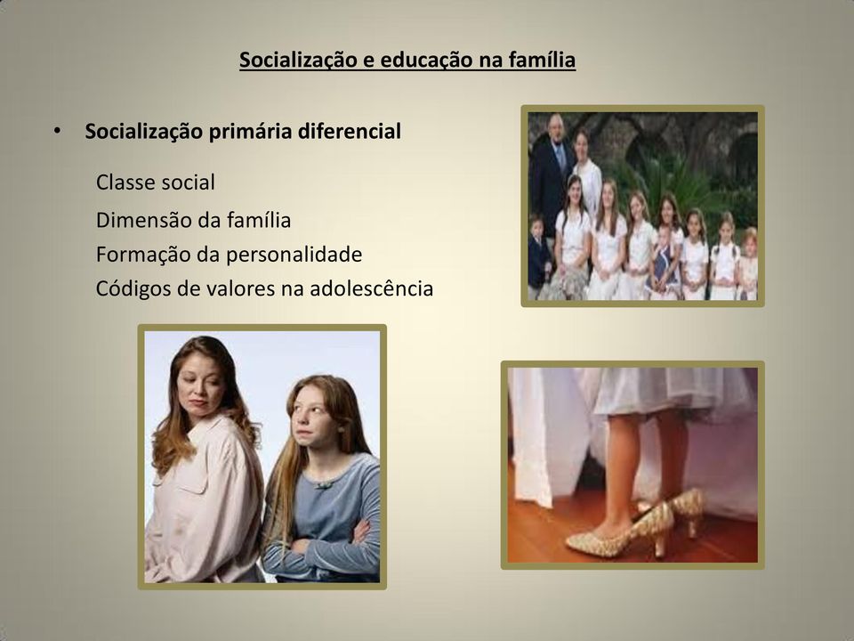 social Dimensão da família Formação da