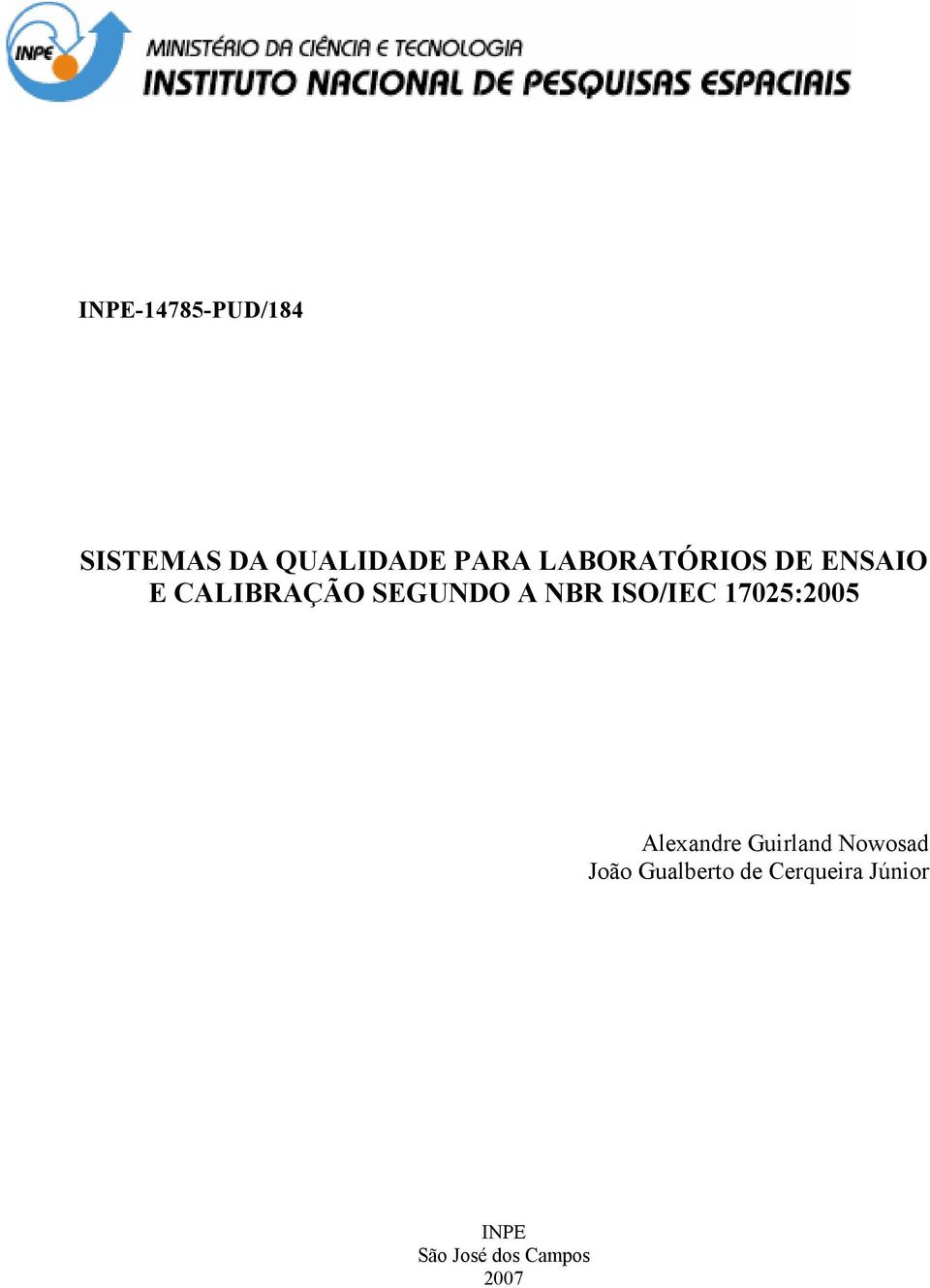ISO/IEC 17025:2005 Alexandre Guirland Nowosad João