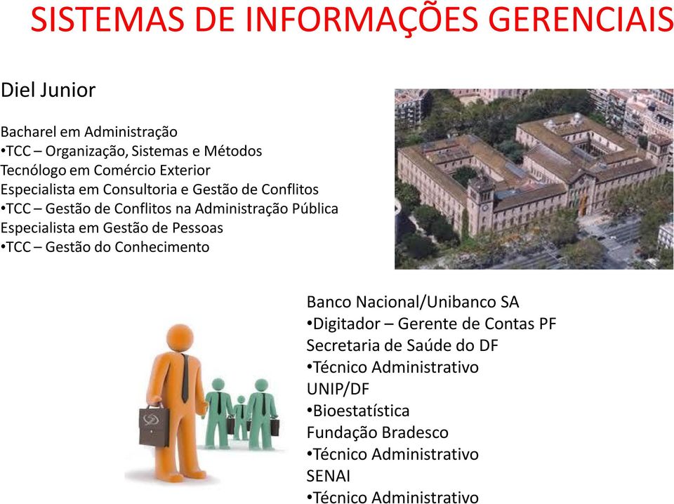 Gestão de Pessoas TCC Gestão do Conhecimento Banco Nacional/Unibanco SA Digitador Gerente de Contas PF Secretaria