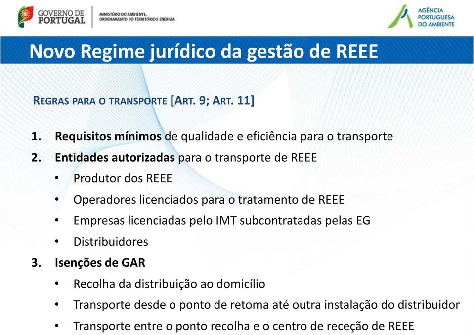 Empresas licenciadas pelo IMT subcontratadas pelas EG Distribuidores 3.