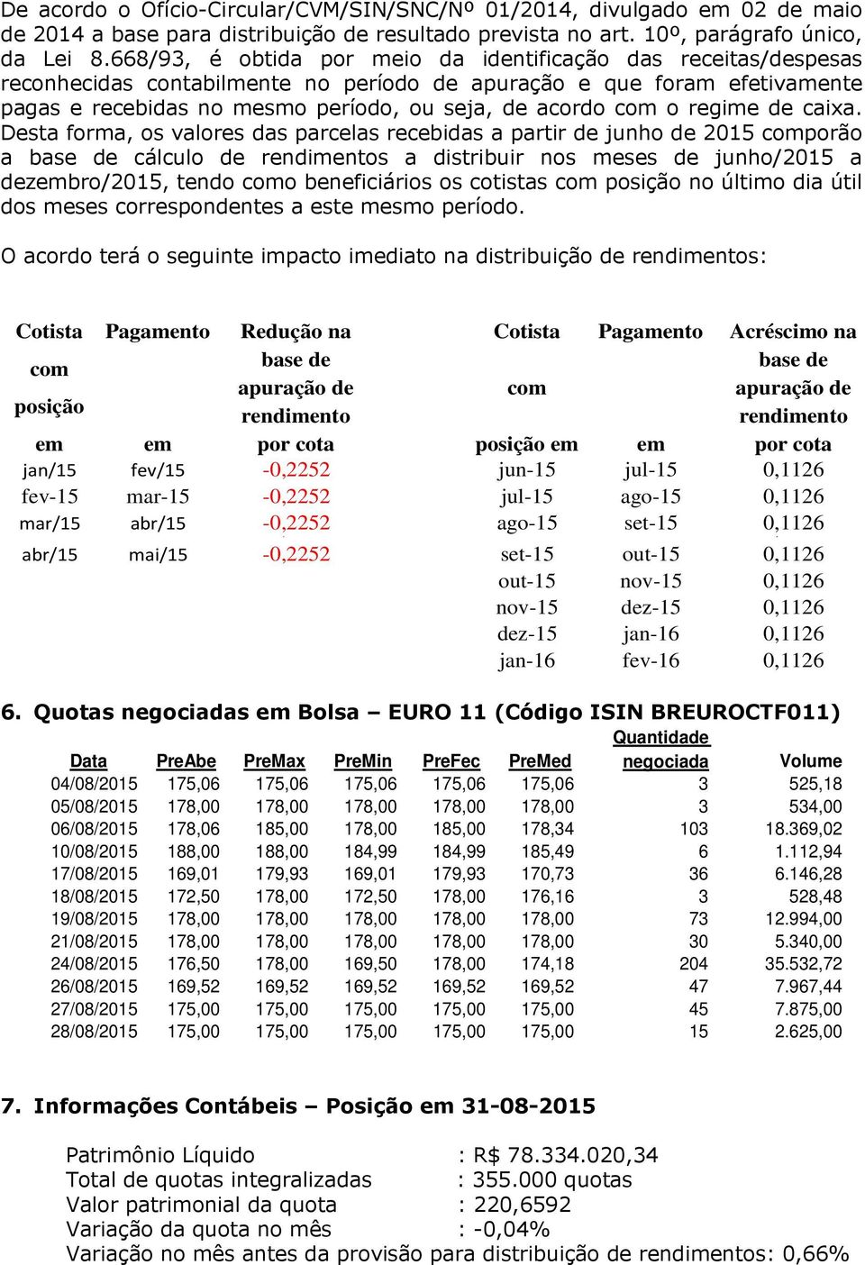 o regime de caixa.