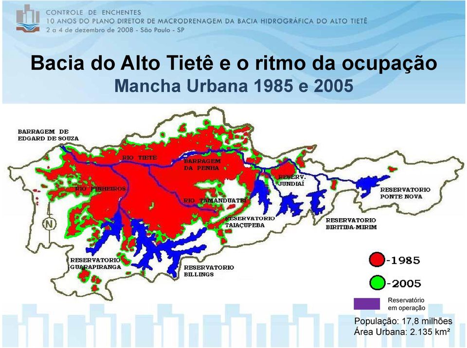 Reservatório em operação