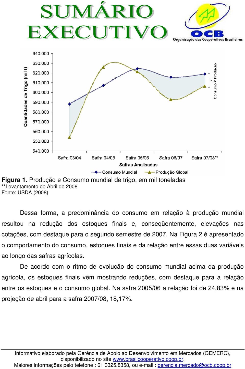 na redução dos estoques finais e, conseqüentemente, elevações nas cotações, com destaque para o segundo semestre de 2007.