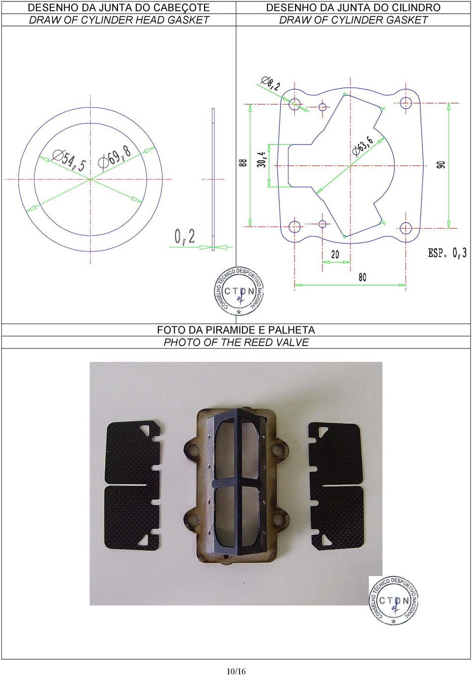 DO CILINDRO DRAW OF CYLINDER GASKET