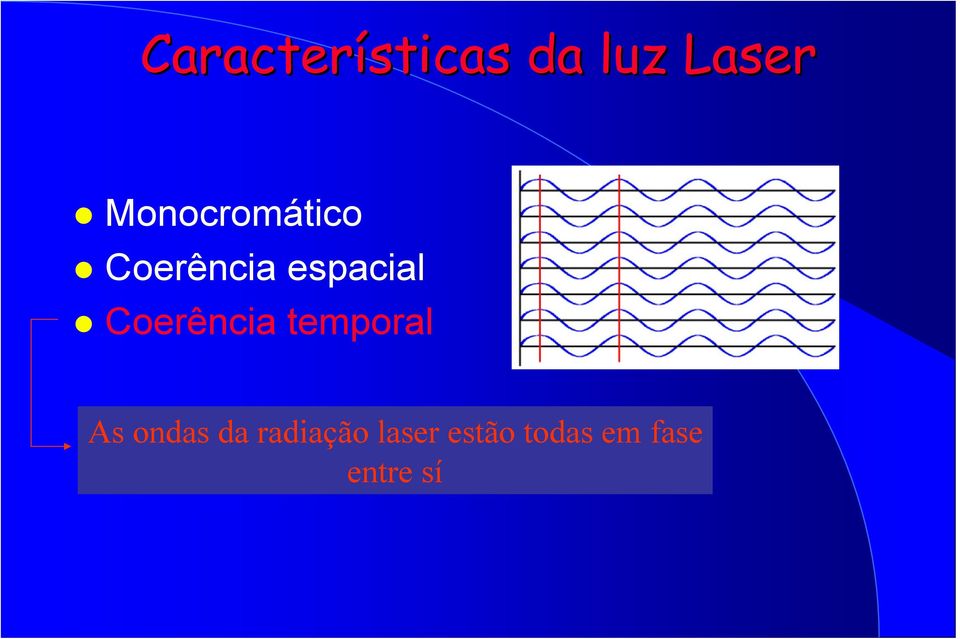 Coerência temporal As ondas da