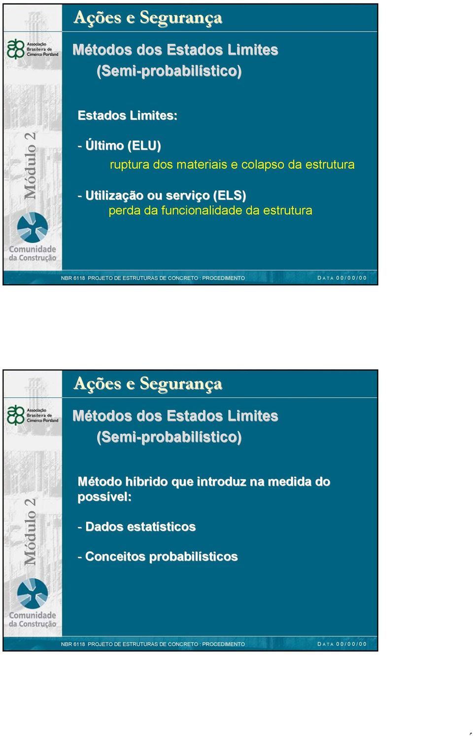 funcionalidade da estrutura étodos dos Estados Limites (Semi-probabilístico) étodo