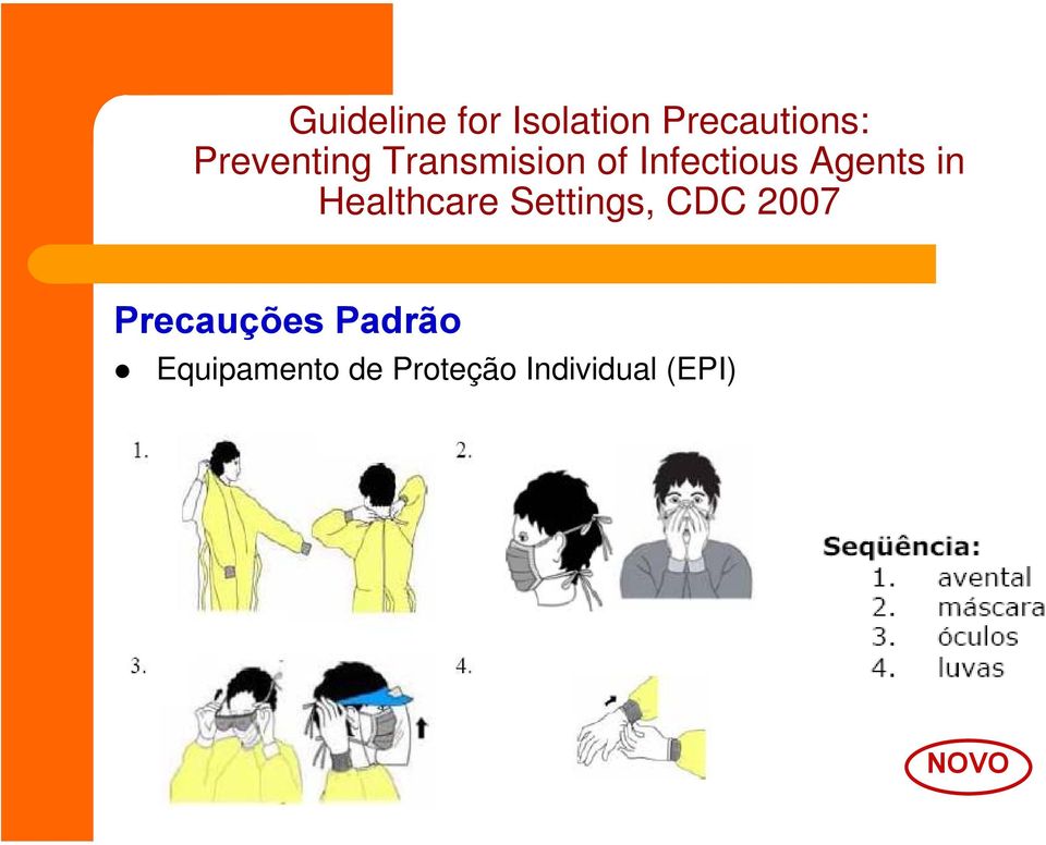 in Healthcare Settings, CDC 2007 Precauções