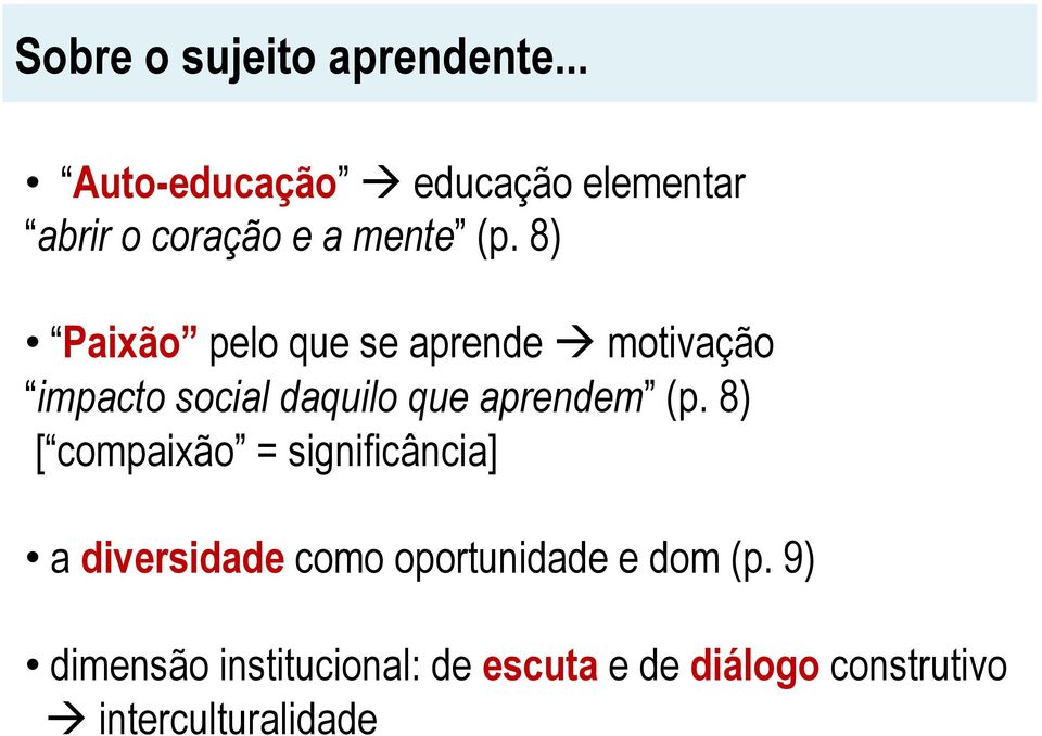 motivação impacto social daquilo que aprendem (p.