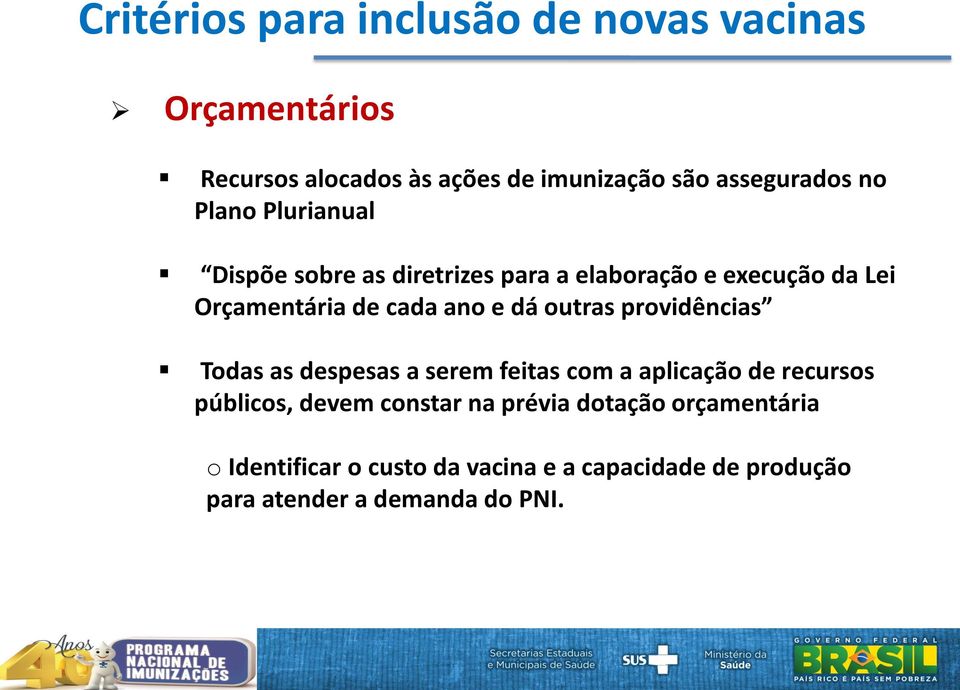 outras providências Todas as despesas a serem feitas com a aplicação de recursos públicos, devem constar na