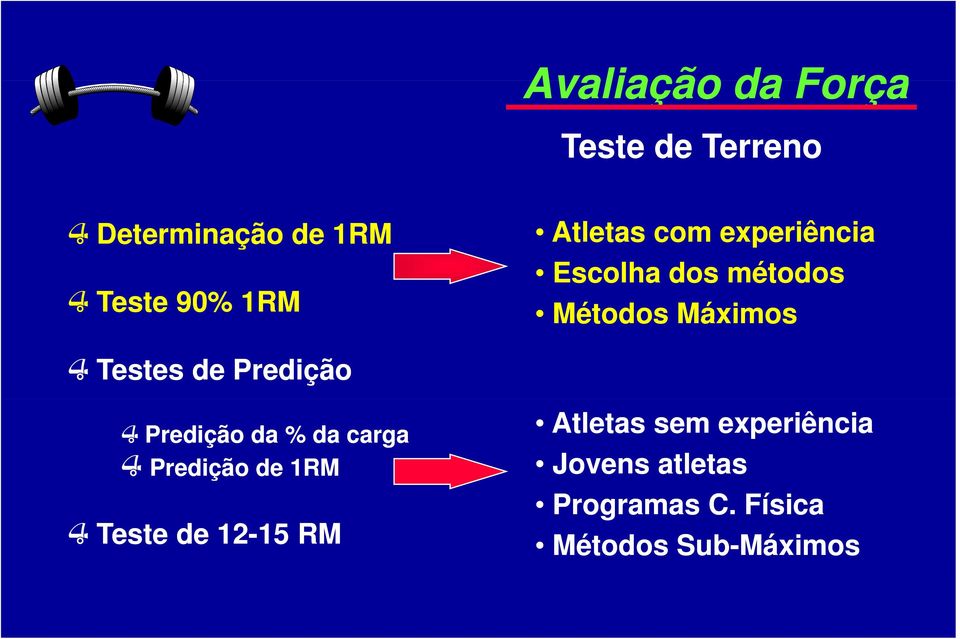 Predição 4 Predição da % da carga 4 Predição de 1RM 4 Teste de 12-1515 RM