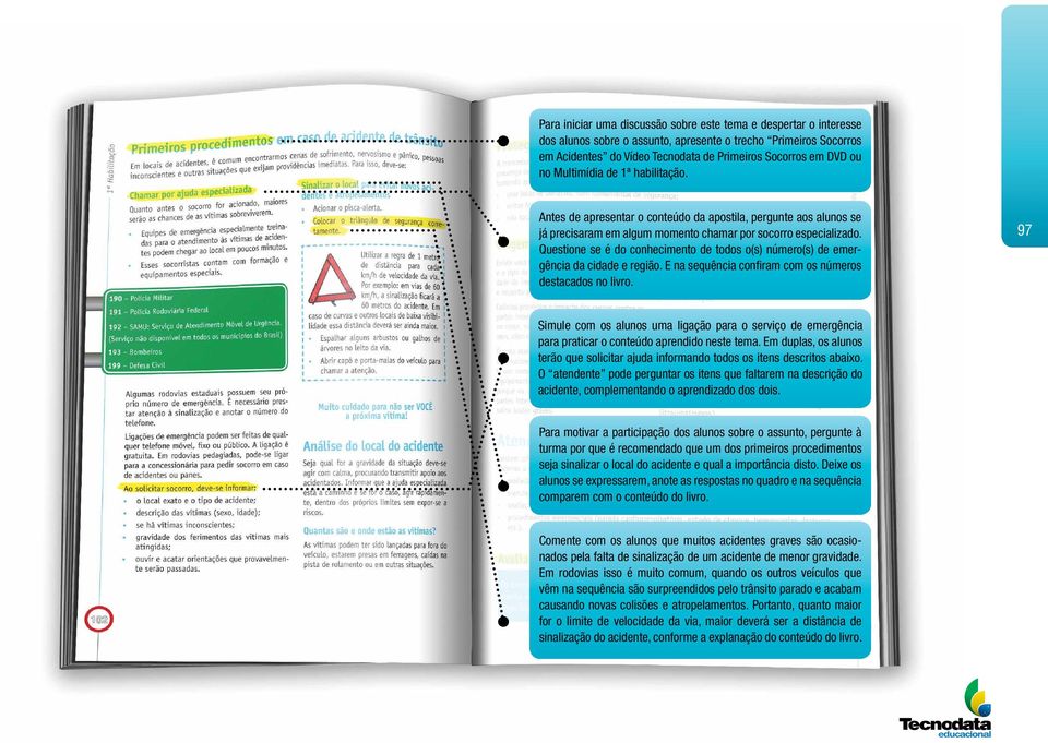 Questione se é do conhecimento de todos o(s) número(s) de emergência da cidade e região. E na sequência confiram com os números destacados no livro.