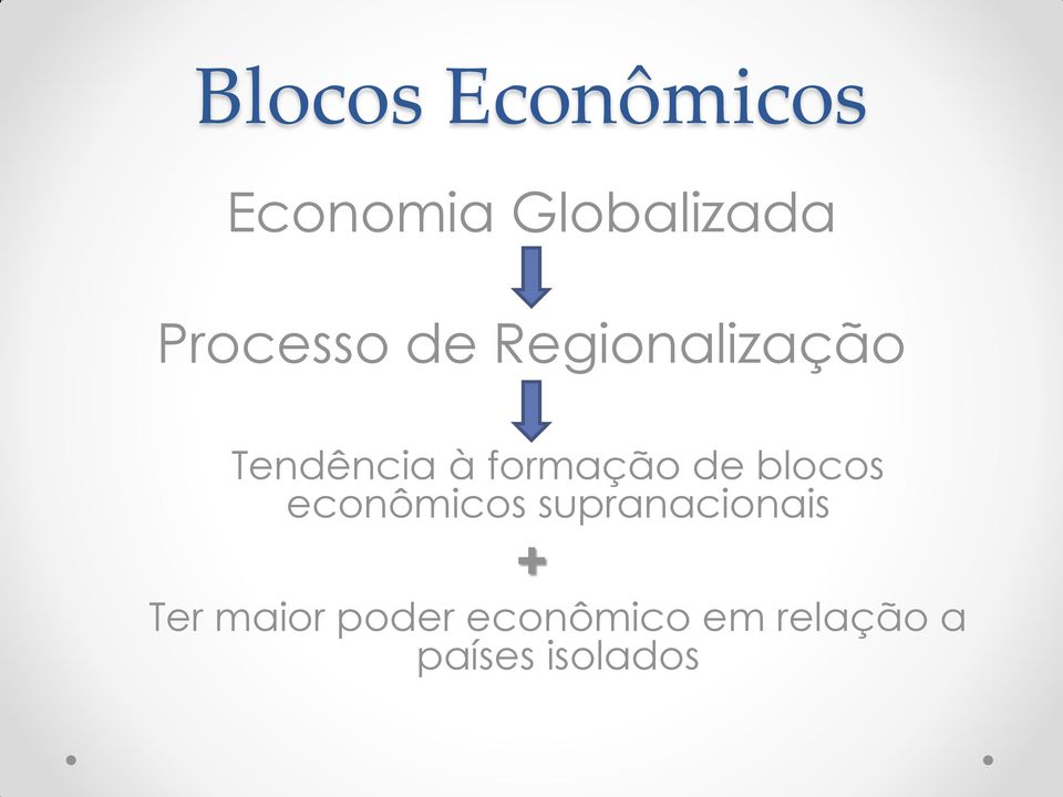 formação de blocos econômicos supranacionais