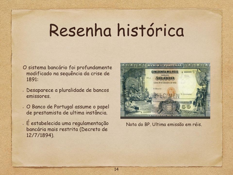 O Banco de Portugal assume o papel de prestamista de ultima instância.