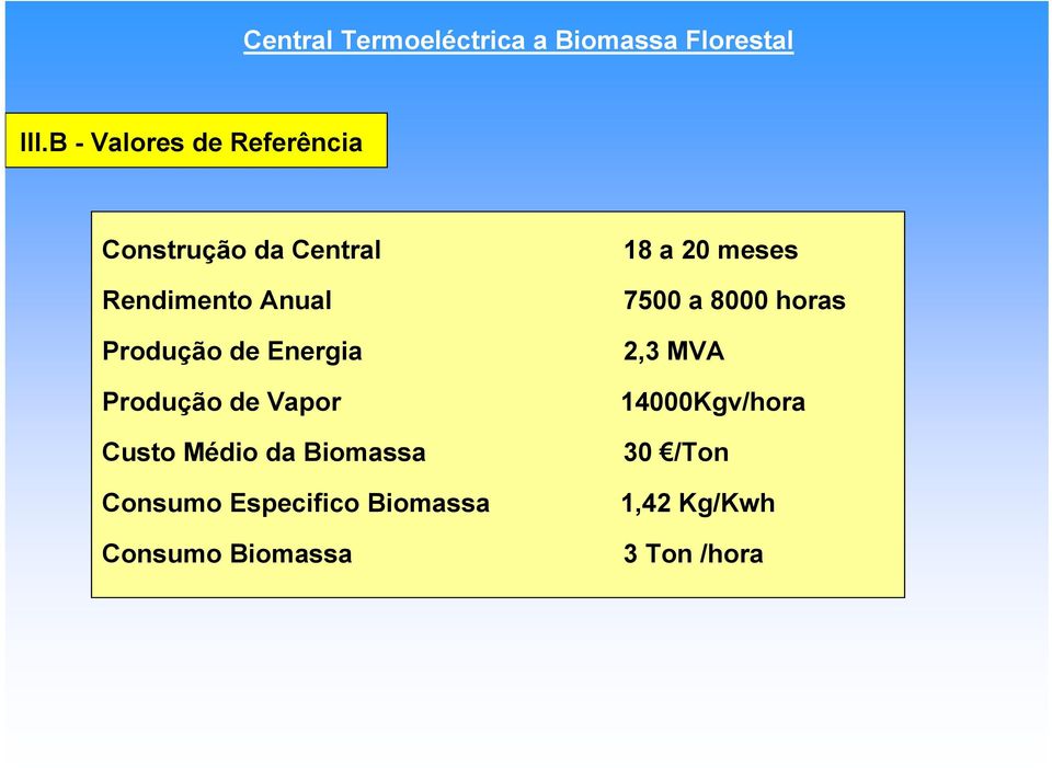 Biomassa Consumo Especifico Biomassa Consumo Biomassa 18 a 20