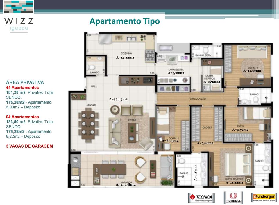 Apartamento 6,00m2 Depósito A=35.