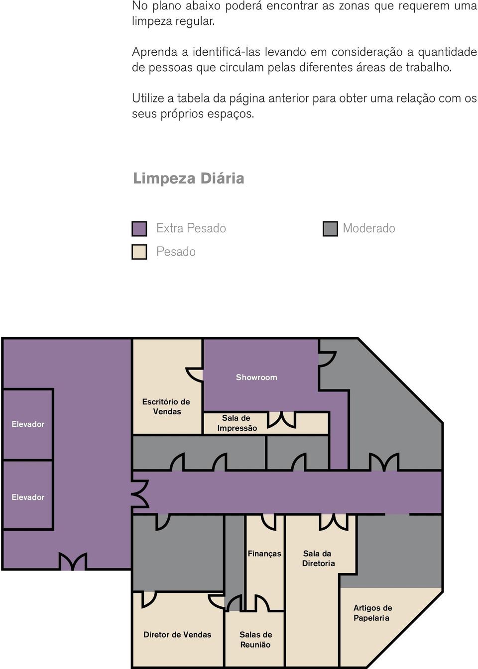 Utilize a tabela da página anterior para obter uma relação com os seus próprios espaços.