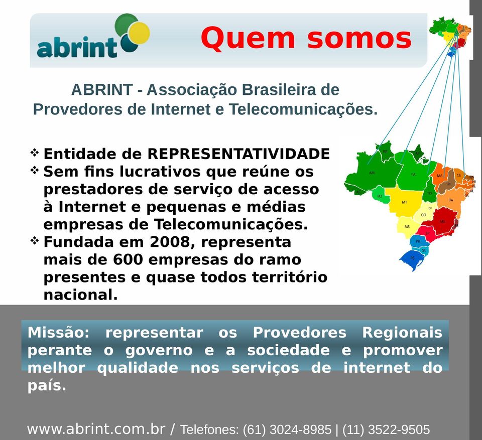 médias empresas de Telecomunicações.