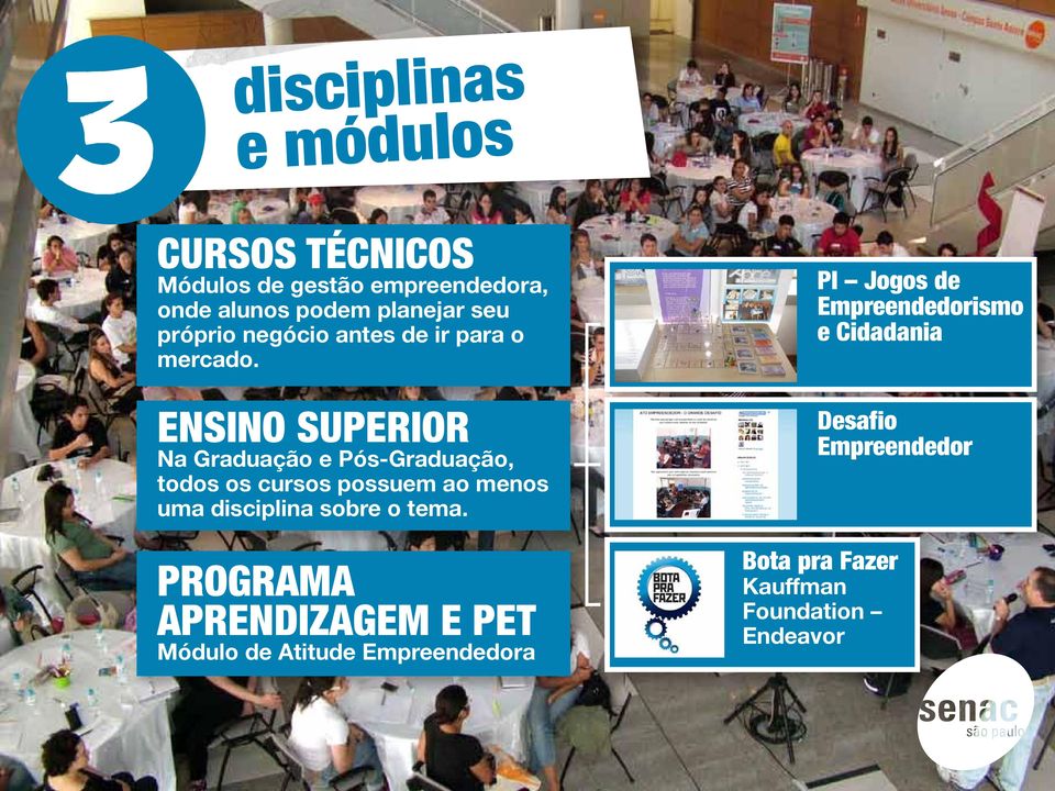 ENSINO SUPERIOR Na Graduação e Pós-Graduação, todos os cursos possuem ao menos uma disciplina sobre o