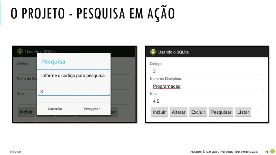 PROGRAMAÇÃO PARA