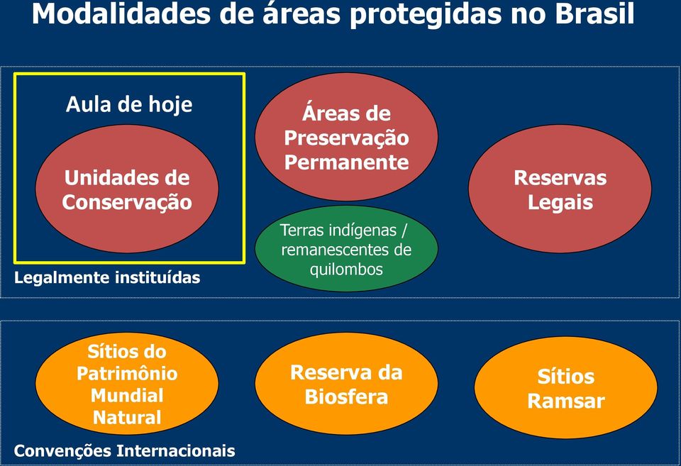 Terras indígenas / remanescentes de quilombos Reservas Legais Sítios do