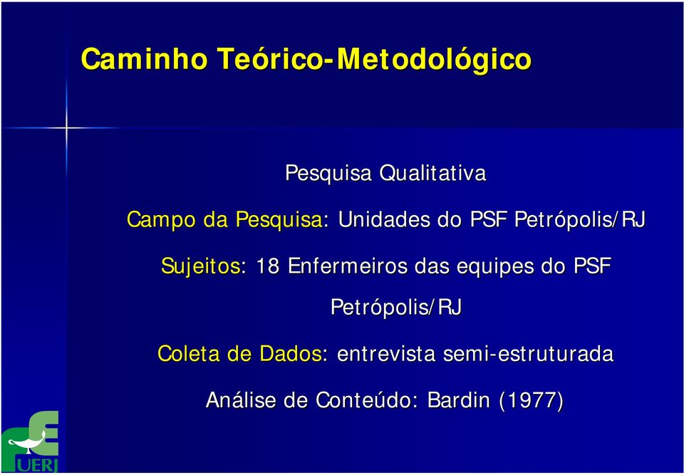 Enfermeiros das equipes do PSF Petrópolis/RJ Coleta de Dados: :