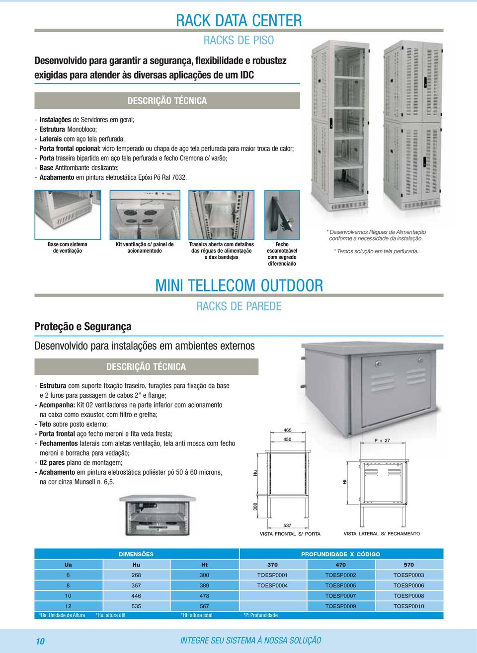 perfurada e fecho Cremona c/ varão; - Base Antitombante deslizante; - Acabamento em pintura eletrostática Epóxi Pó Ral 7032.