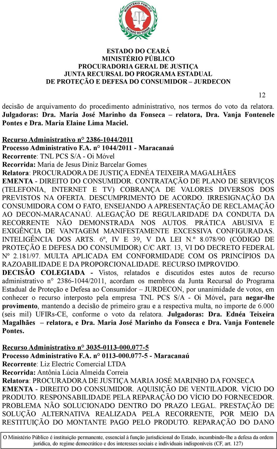 ministrativo n 2386-1044/2011 Processo Ad