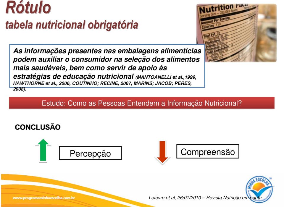 (MANTOANELLI et al.,1999, HAWTHORNE et al., 2006, COUTINHO; RECINE, 2007, MARINS; JACOB; PERES, 2008).