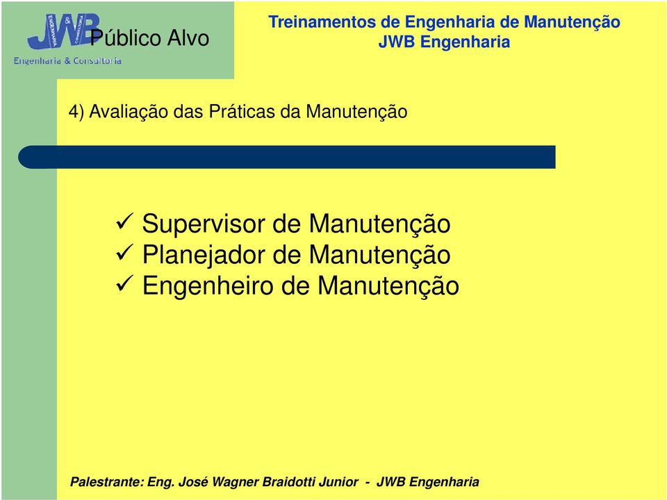 Planejador de Manutenção Engenheiro de