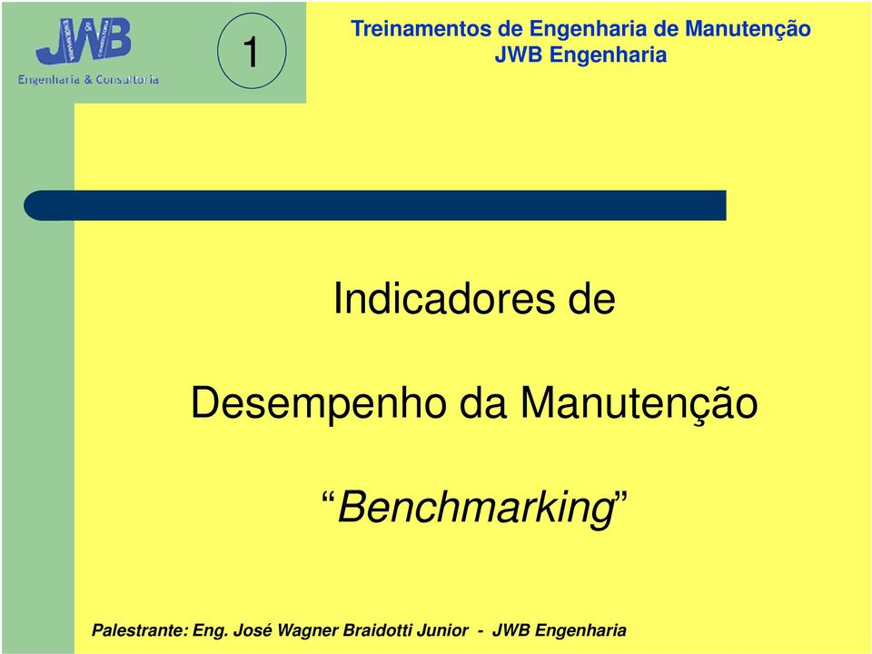 Benchmarking Palestrante: