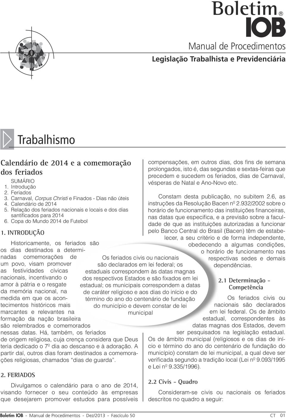 Introdução Historicamente, os feriados são os dias destinados a determinadas comemorações de um povo, visam promover as festividades cívicas nacionais, incentivando o amor à pátria e o resgate da