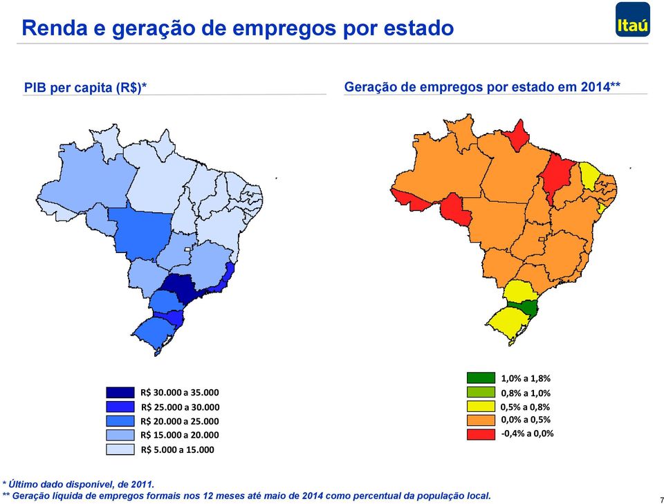 000 1,0% a 1,8% 0,8% a 1,0% 0,5% a 0,8% 0,0% a 0,5% -0,4% a 0,0% * Último dado disponível, de 2011.