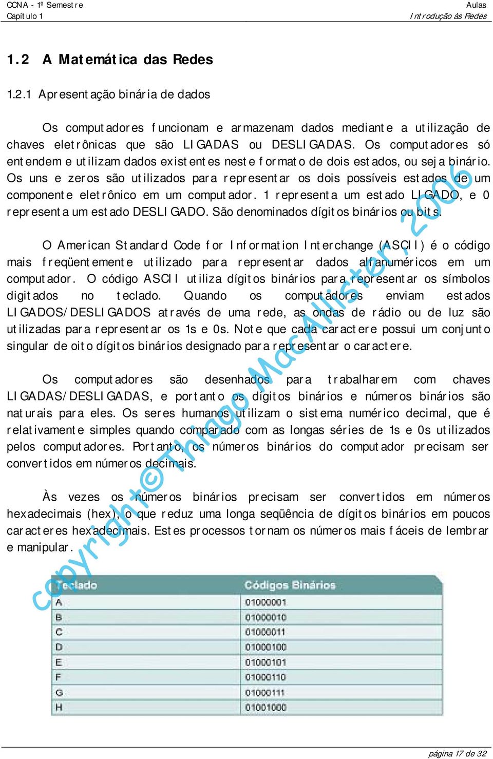 Os uns e zeros são utilizados para representar os dois possíveis estados de um componente eletrônico em um computador. 1 representa um estado LIGADO, e 0 representa um estado DESLIGADO.