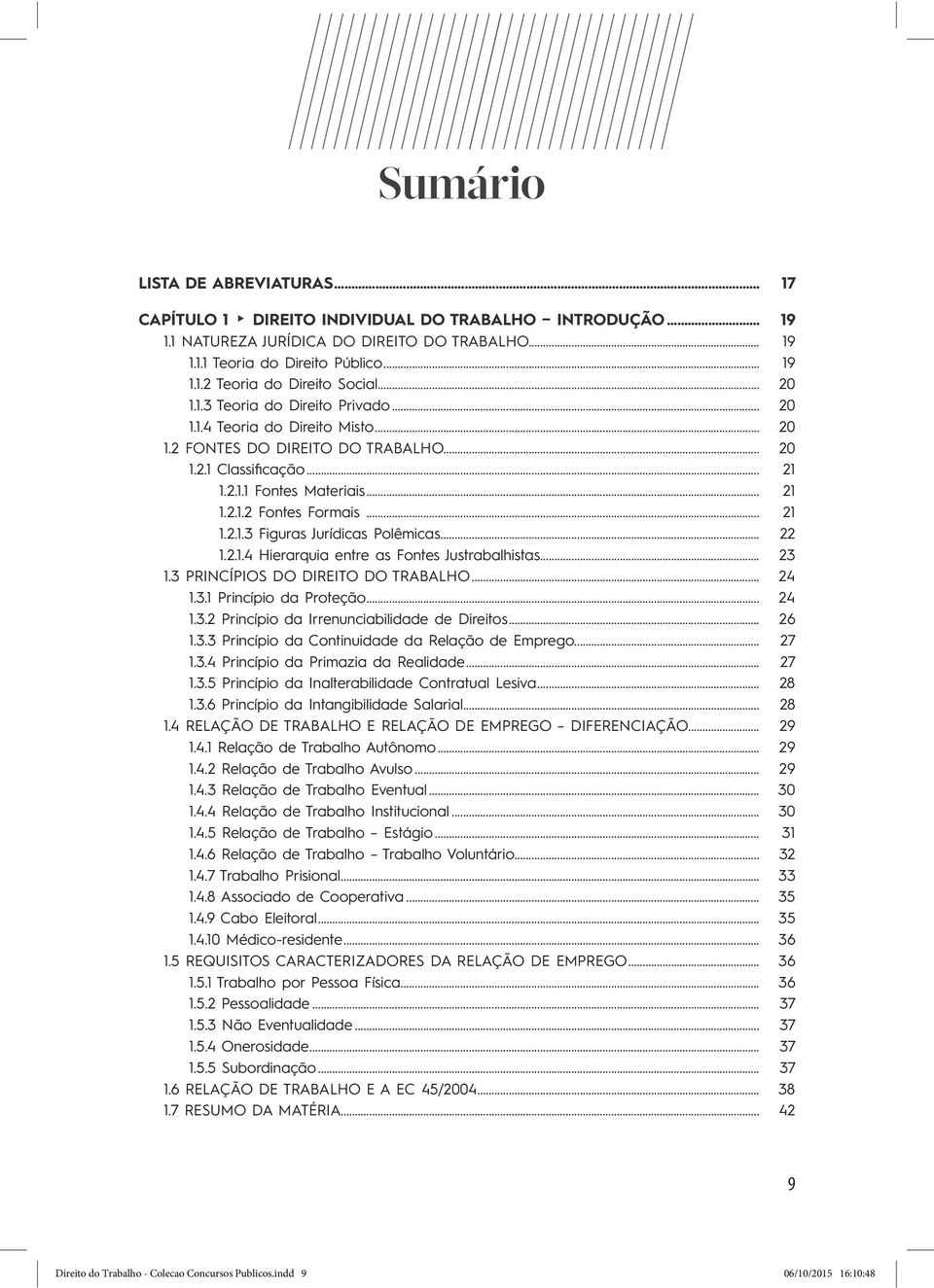 .. 21 1.2.1.3 Figuras Jurídicas Polêmicas... 22 1.2.1.4 Hierarquia entre as Fontes Justrabalhistas... 23 1.3 PRINCÍPIOS DO DIREITO DO TRABALHO... 24 1.3.1 Princípio da Proteção... 24 1.3.2 Princípio da Irrenunciabilidade de Direitos.