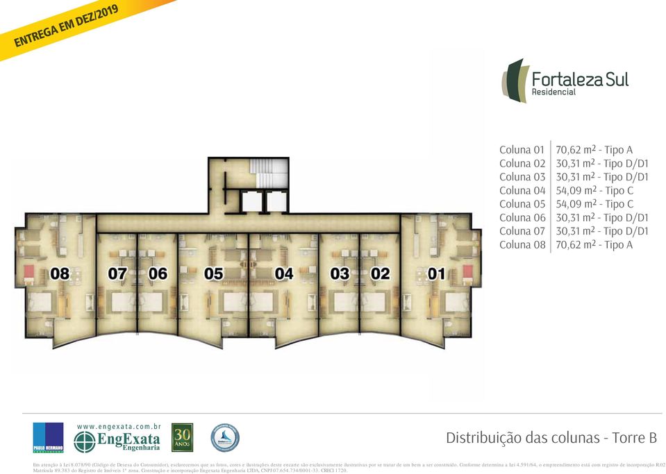 Tipo A 54,09 m² - Tipo C 54,09 m² - Tipo C