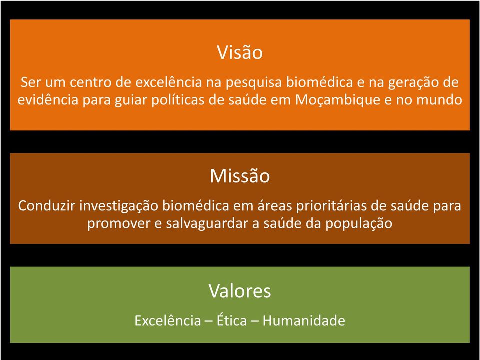 Conduzir investigação biomédica em áreas prioritárias de saúde para