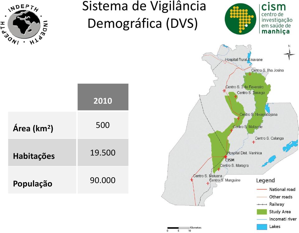 Área (km 2 ) 500