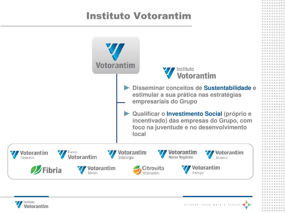 Qualificar o Investimento Social (próprio e incentivado) das