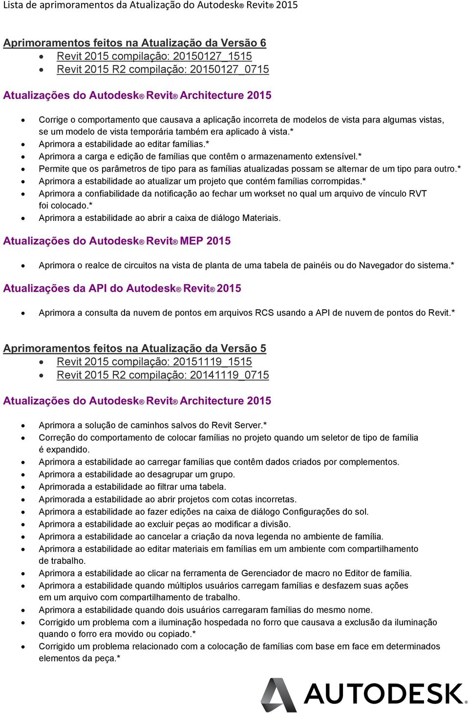 * Aprimora a carga e edição de famílias que contêm o armazenamento extensível.* Permite que os parâmetros de tipo para as famílias atualizadas possam se alternar de um tipo para outro.