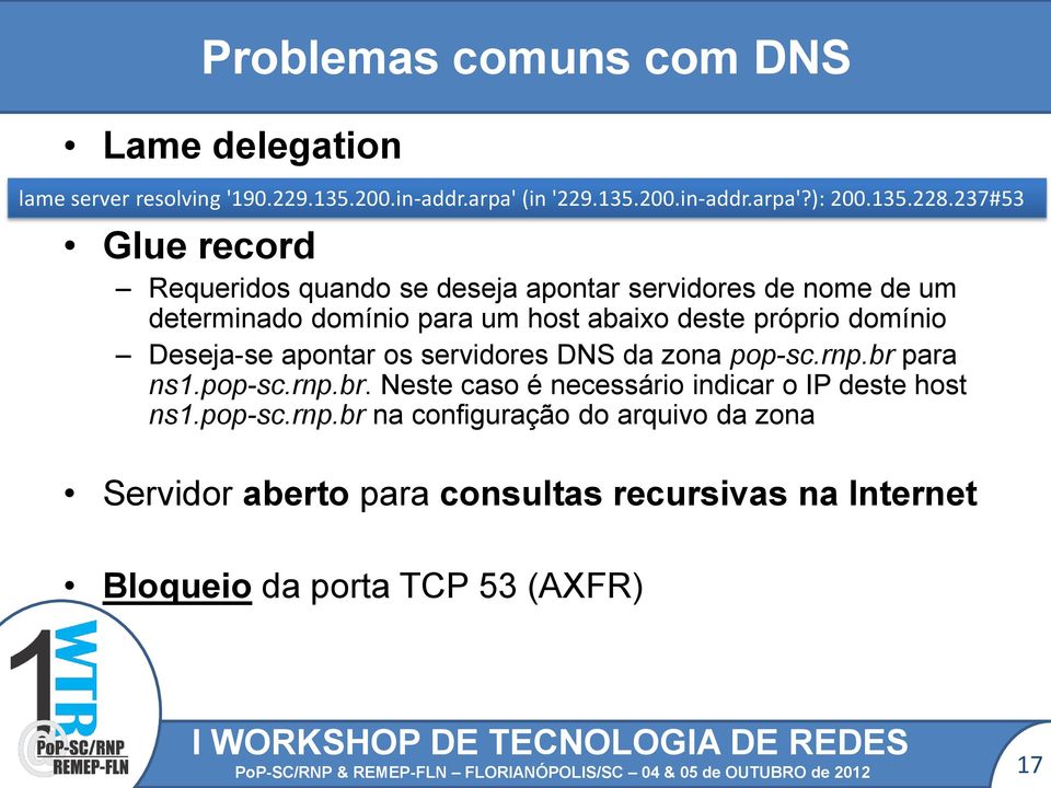 apontar os servidores DNS da zona pop-sc.rnp.