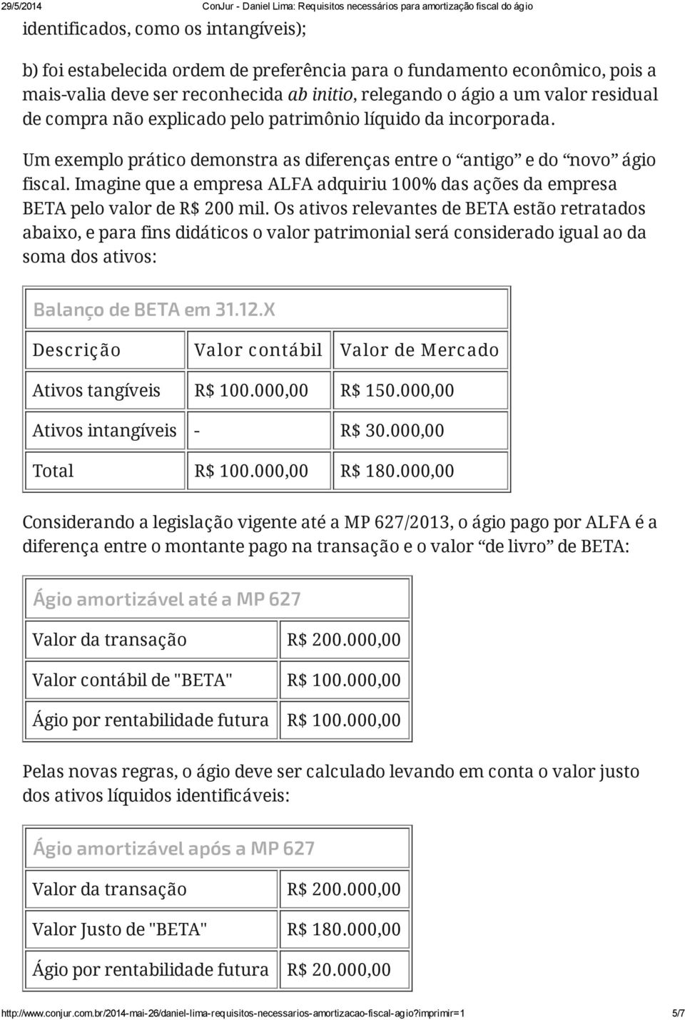 Imagine que a empresa ALFA adquiriu 100% das ações da empresa BETA pelo valor de R$ 200 mil.