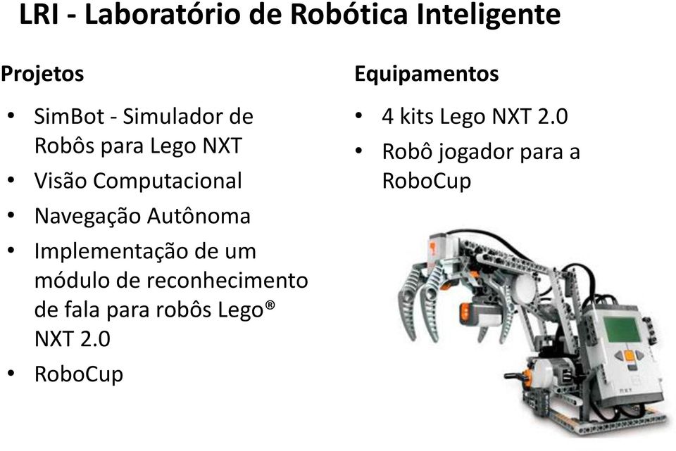 Implementação de um módulo de reconhecimento de fala para robôs Lego