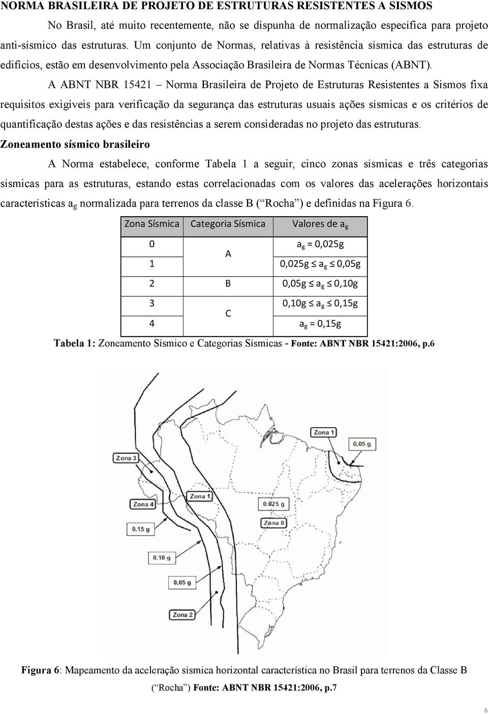 A ABNT NBR 15421 Norma Brasileira de Projeto de Estruturas Resistentes a Sismos fixa requisitos exigíveis para verificação da segurança das estruturas usuais ações sísmicas e os critérios de