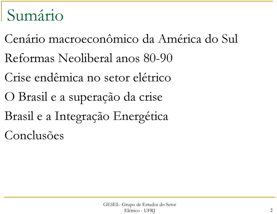 setor elétrico O Brasil e a superação da crise