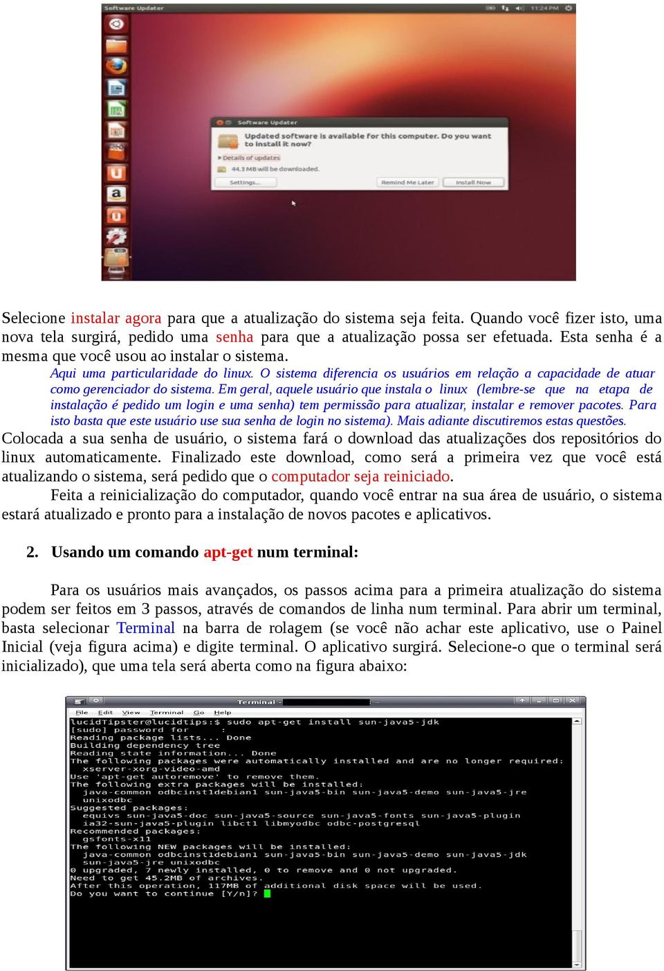 Em geral, aquele usuário que instala o linux (lembre-se que na etapa de instalação é pedido um login e uma senha) tem permissão para atualizar, instalar e remover pacotes.