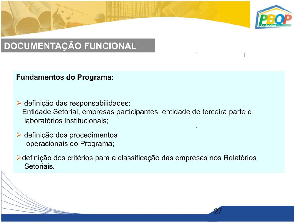 laboratórios institucionais; definição dos procedimentos operacionais do