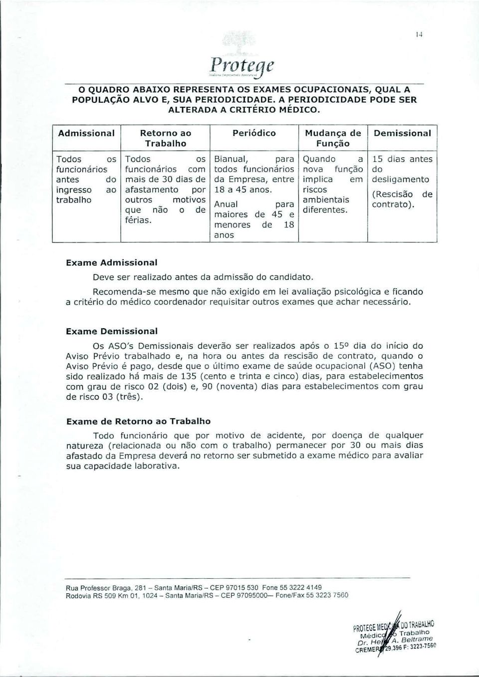 mais de 30 dias de da Empresa, entre implica em desligamento ingresso ao afastamento por 18 a 4S anos. riscos (Rescisão de trabalho outros motivos ambientais para contrato). que não o de diferentes.