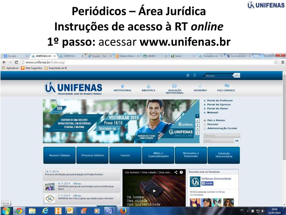 acesso à RT online 1º