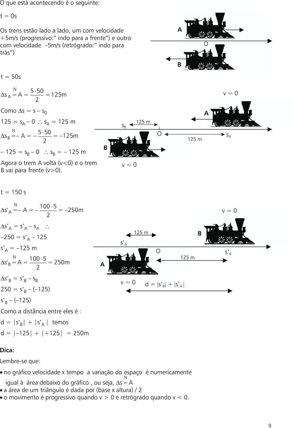 =0 = 150 s N s' = = 1 00 5 = 50m =0 s =s s 50 = s 15 s = 15 m N s' = = 1 00 5 = 50m s 15 m O 15 m s s =s s 50=s ( 15) s ( 15) Como a disância enre eles é : d= s + s emos d = 15 + +15 = 50m =0