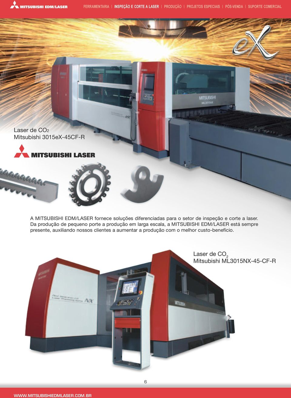 Da produção de pequeno porte a produção em larga escala, a MITSUBISHI EDM/LASER está sempre